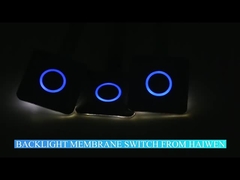 Kabartmalı Açık Kapalı Basmalı Düğme Membran Anahtarı Sertleştirilmiş Arkadan Aydınlatmalı Membran Anahtarı